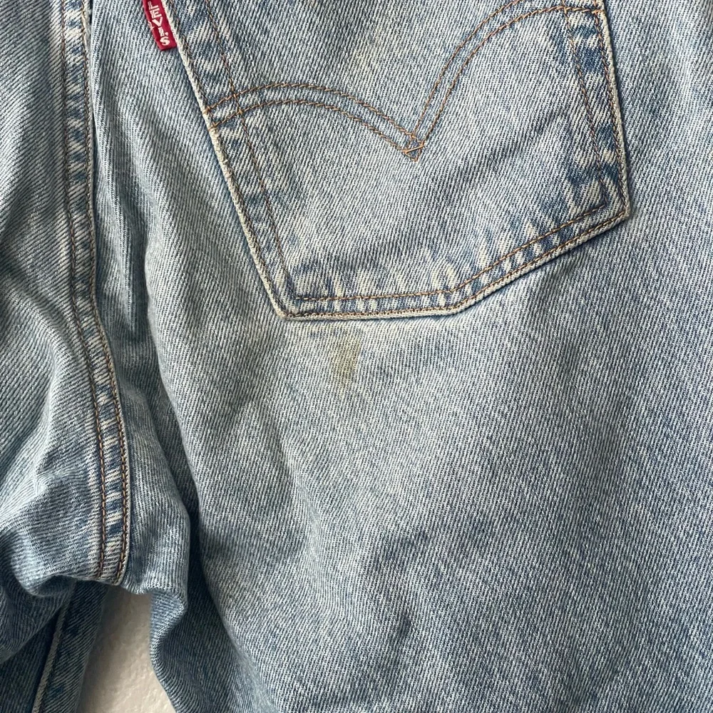 Levi’s Wedgie Straight Distressed High Rise Jeans in Light Blue Size 28 - Picture 9 of 15